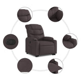 Fauteuil inclinable marron foncé tissu