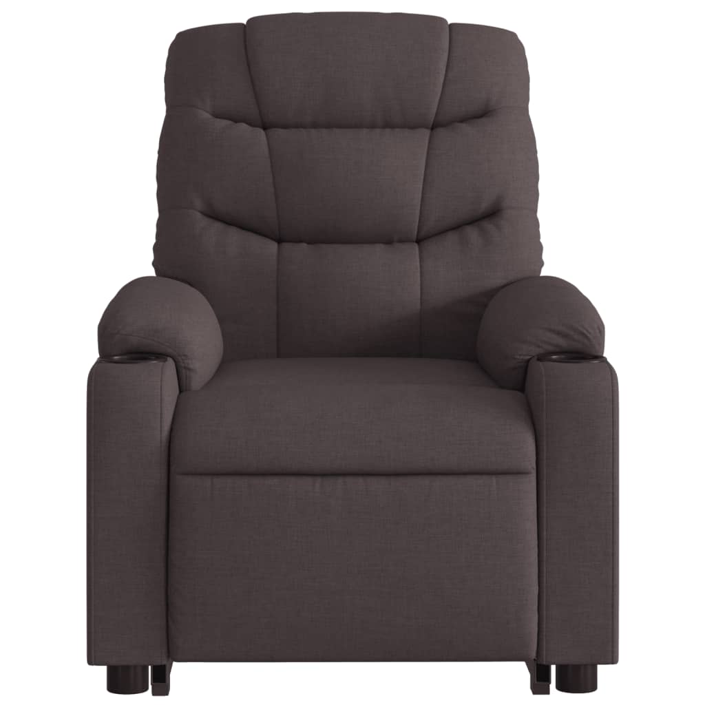 Fauteuil inclinable marron foncé tissu