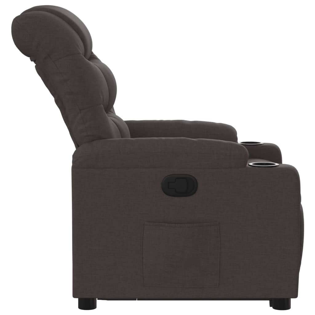 Fauteuil inclinable marron foncé tissu