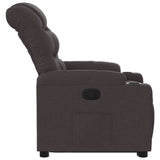 Fauteuil inclinable marron foncé tissu