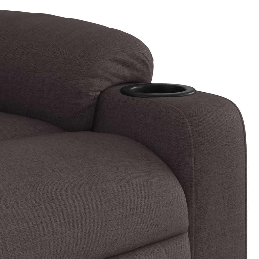 Fauteuil inclinable marron foncé tissu