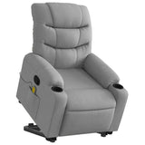 Fauteuil de massage inclinable Gris clair Tissu