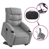 Fauteuil de massage inclinable Gris clair Tissu
