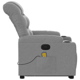 Fauteuil de massage inclinable Gris clair Tissu