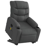 Fauteuil de massage inclinable Gris foncé Tissu