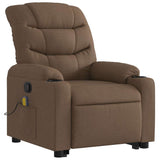 Fauteuil de massage inclinable Marron Tissu