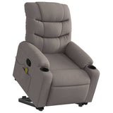 Fauteuil inclinable de massage Taupe Tissu
