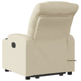 Fauteuil inclinable de massage Crème Tissu