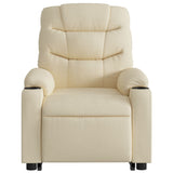 Fauteuil inclinable de massage Crème Tissu