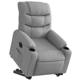 Fauteuil inclinable électrique gris clair tissu