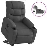 Fauteuil inclinable électrique gris foncé tissu
