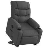 Fauteuil inclinable électrique gris foncé tissu