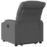 Fauteuil inclinable électrique gris foncé tissu