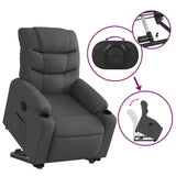 Fauteuil inclinable électrique gris foncé tissu