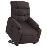 Fauteuil inclinable électrique marron foncé tissu