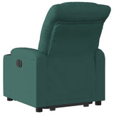 Fauteuil inclinable électrique vert foncé tissu