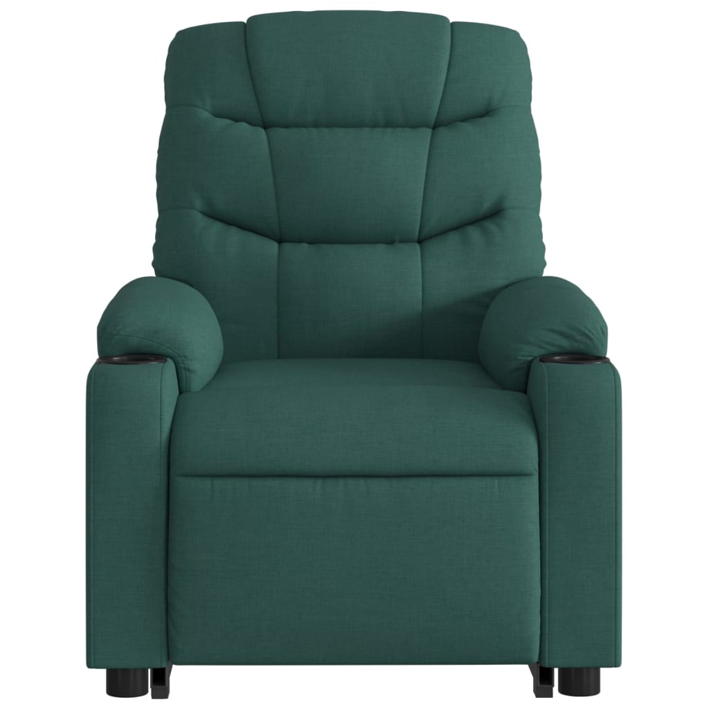Fauteuil inclinable électrique vert foncé tissu