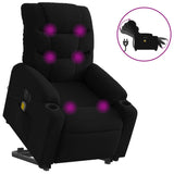 Fauteuil inclinable de massage électrique Noir Tissu