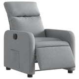 Fauteuil inclinable électrique Gris clair Tissu