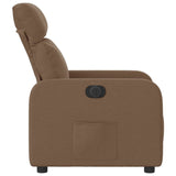 Fauteuil inclinable électrique Marron Tissu