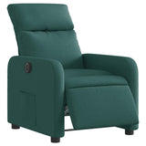 Fauteuil inclinable électrique Vert foncé Tissu