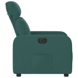 Fauteuil inclinable électrique Vert foncé Tissu