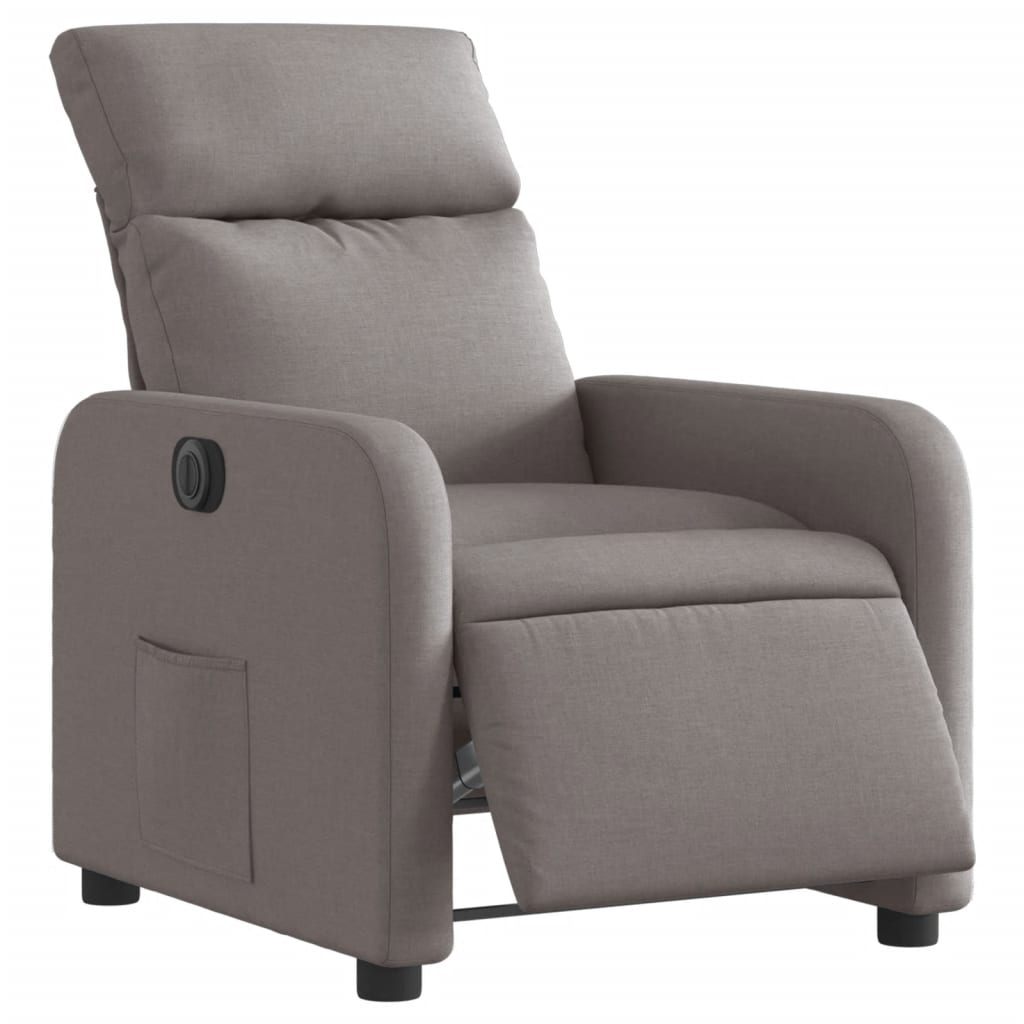 Fauteuil inclinable électrique Taupe Tissu