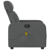 Fauteuil inclinable de massage électrique gris foncé tissu