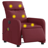 Fauteuil de massage inclinable électrique Rouge bordeaux Tissu