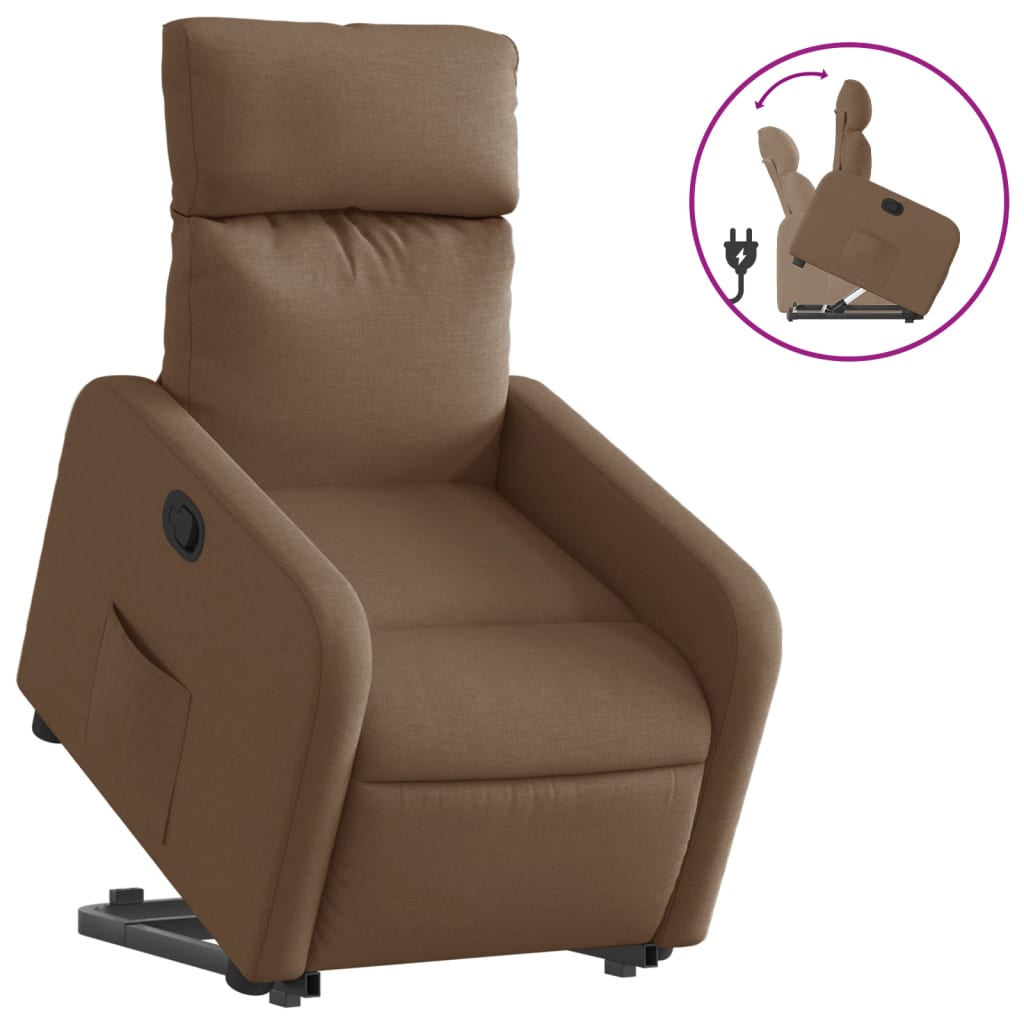 Fauteuil inclinable Marron Tissu