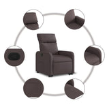 Fauteuil inclinable marron foncé tissu