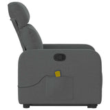 Fauteuil de massage inclinable Gris foncé Tissu