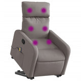 Fauteuil inclinable de massage Taupe Tissu