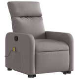 Fauteuil inclinable de massage Taupe Tissu