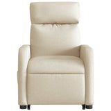 Fauteuil inclinable de massage Crème Tissu