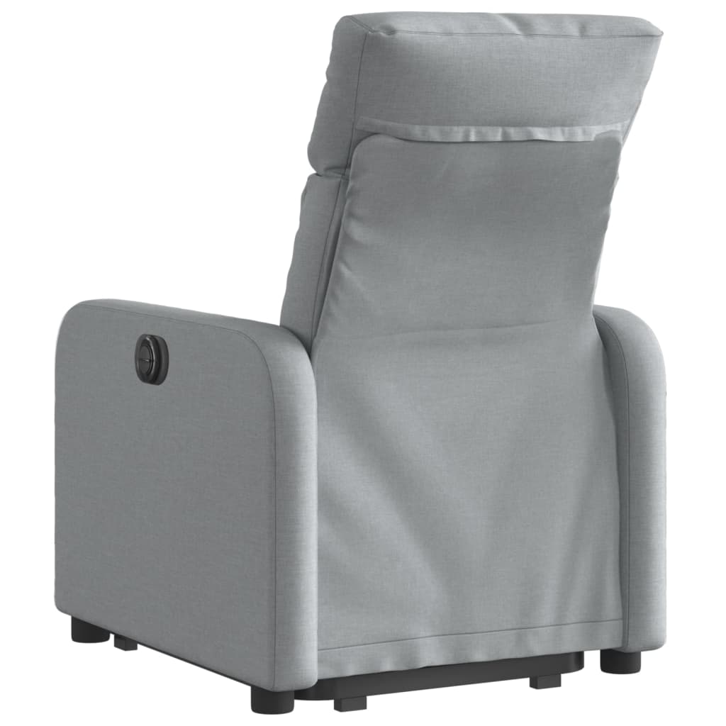 Fauteuil inclinable électrique gris clair tissu