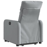 Fauteuil inclinable électrique gris clair tissu