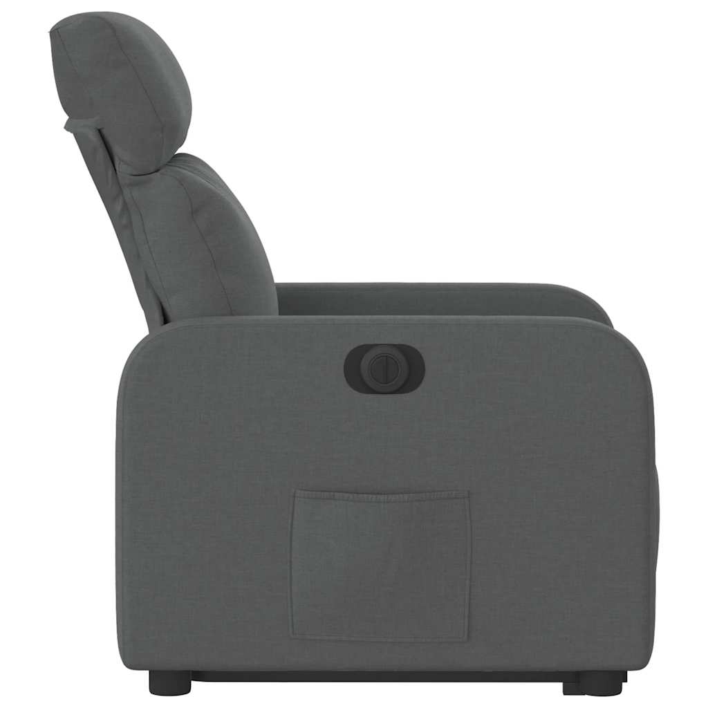 Fauteuil inclinable électrique gris foncé tissu