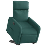 Fauteuil inclinable électrique vert foncé tissu