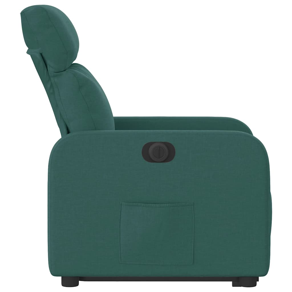 Fauteuil inclinable électrique vert foncé tissu