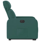 Fauteuil inclinable électrique vert foncé tissu