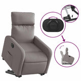 Fauteuil inclinable électrique taupe tissu