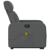 Fauteuil inclinable de massage électrique Gris foncé Tissu