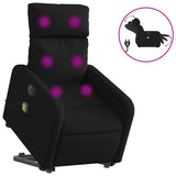 Fauteuil inclinable de massage électrique Noir Tissu