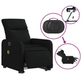 Fauteuil inclinable de massage électrique Noir Tissu