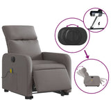 Fauteuil inclinable de massage électrique Taupe Tissu