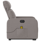 Fauteuil inclinable de massage électrique Taupe Tissu