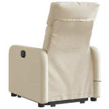 Fauteuil inclinable de massage électrique Crème Tissu