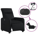 Fauteuil inclinable électrique Noir Similicuir