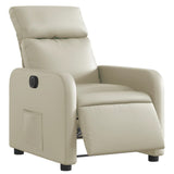 Fauteuil inclinable électrique Crème Similicuir
